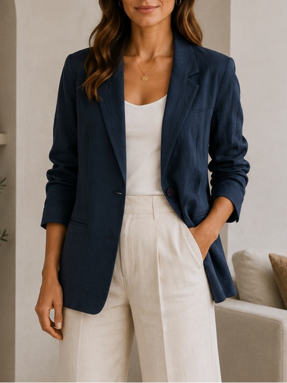 Vintage Sag‎ Harbor Petite Navy Blazer